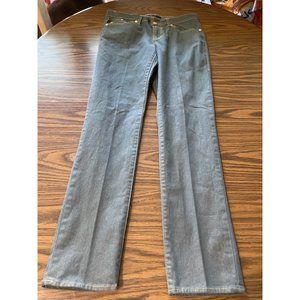 Rock & Republic Berlin woman’s grey gold metallic straight leg jean size 10M